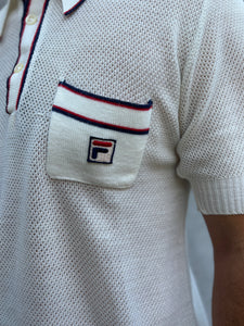 FILA Cotton Knit Pocket Polo. Sz L. Italy.