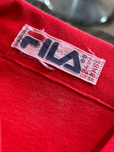 FILA White Line Panatta Red Court Polo. Sz 40.