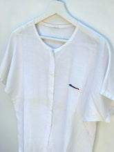 Load image into Gallery viewer, ELLESSE Buttoned Linen Blouse. Sz L.