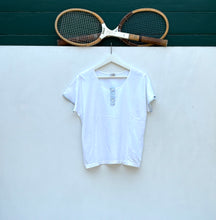 Load image into Gallery viewer, ELLESSE Women’s Two Button Round Neck Court Top. Sz 10. Italy.