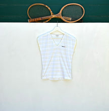 Load image into Gallery viewer, ELLESSE V-Neck Striped Court Top. Sz 8.