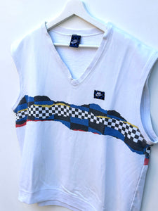 NIKE McEnroe Checker Line Court Vest. Sz L.