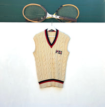 Load image into Gallery viewer, FILA Bjorn Borg Cable Knit Wool Vest. Sz. 42. Italy.