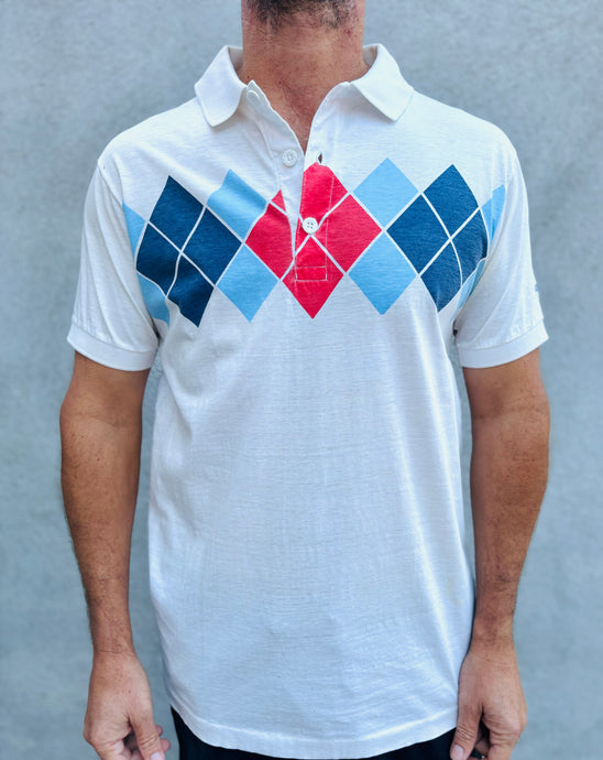 ADIDAS ‘Ivan Lendl’ Argyle Court Polo. Sz