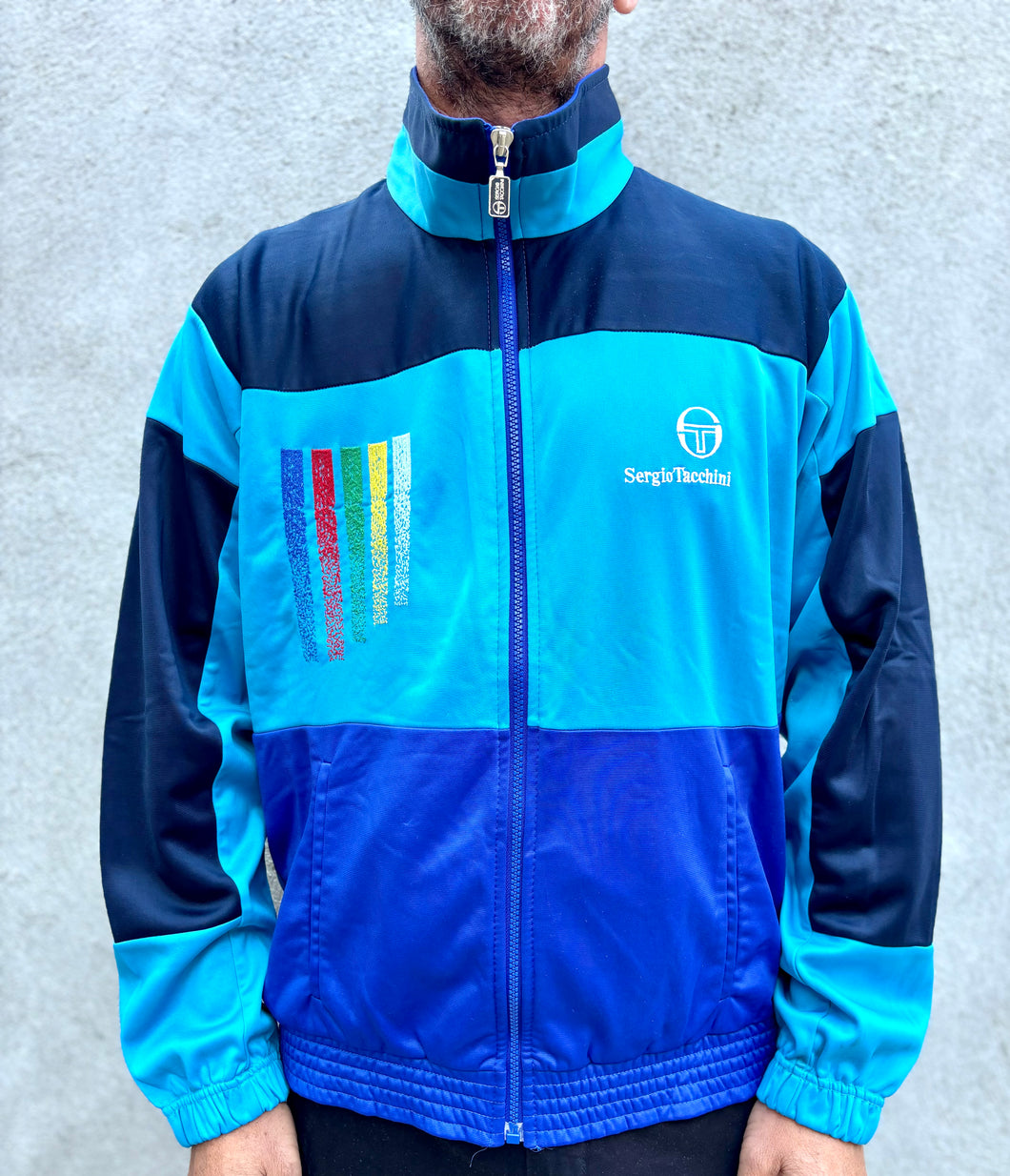 SERGIO TACCHINI ‘Mats Wilander’ Court Tracktop. Sz 48. Italy.