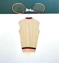 Load image into Gallery viewer, FILA Bjorn Borg Cable Knit Wool Vest. Sz. 42. Italy.