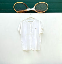 Load image into Gallery viewer, ELLESSE Buttoned Linen Blouse. Sz L.